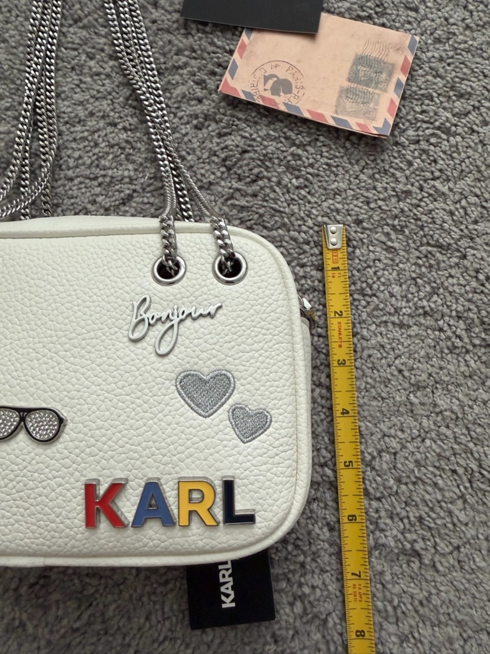 Karl Lagerfeld Paris Meuricel mini leather handbag NWT - Picture 13 of 15